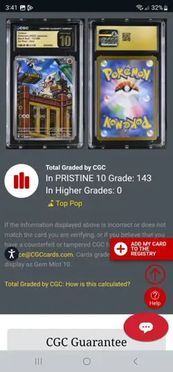 CGC 10 PRISTINE Timburr 131/086 Black Bolt holo art rare japanese Pokemon card - Image 2