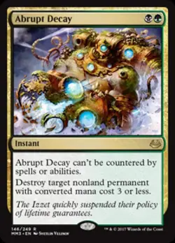 Abrupt Decay -Foil Light Play MTG Modern Masters 2017 - Image 1