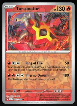 Turtonator 25/142 Common Stellar Crown Pokemon Reverse Holo Near Mint - Image 1