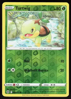 Turtwig 006/172 Common Brilliant Stars Pokemon Reverse Holo Lightly Played - Image 1