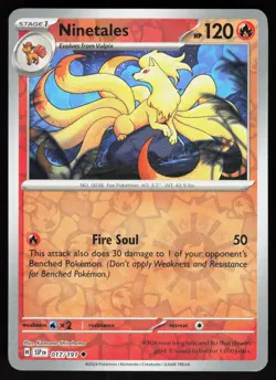 Ninetales 017/191 Uncommon Surging Sparks Pokemon Reverse Holo Near Mint - Image 1