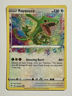 Rayquaza 138/185 (MP) Amazing Rare Sword & Shield: Vivid Voltage 2020 Pokemon - Image 2