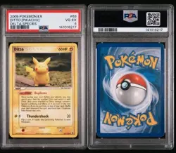 2005 Pokemon EX Delta Species Ditto Pikachu #63 Rare Non-Holo PSA 4 VG-EX... - Image 2