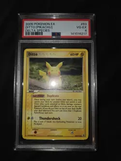 2005 Pokemon EX Delta Species Ditto Pikachu #63 Rare Non-Holo PSA 4 VG-EX... - Image 4