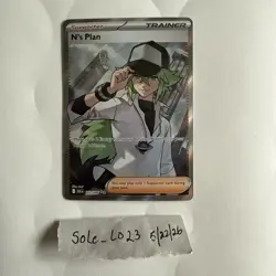 N’s Plan Full Art Trainer Pokemon Black Bolt #163/86 Near Mint - Image 1