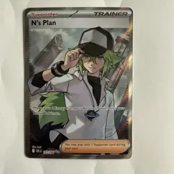 N’s Plan Full Art Trainer Pokemon Black Bolt #163/86 Near Mint - Image 2