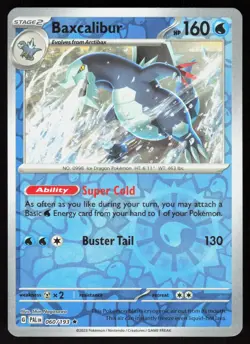 Baxcalibur 060/193 Rare Paldea Evolved Pokemon Reverse Holo Near Mint - Image 1