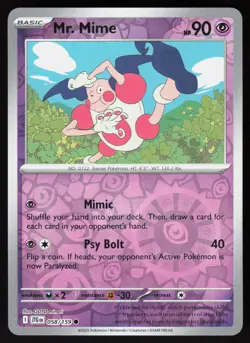 Mr. Mime 058/159 Common Journey Together Pokemon Reverse Holo Near Mint - Image 1
