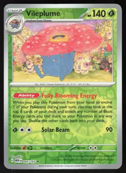 Vileplume 045/165 Rare 151 Pokemon Reverse Holo Near Mint - Image 1