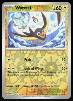 Wattrel 080/193 Common Paldea Evolved Pokemon Reverse Holo Near Mint - Image 1