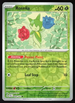 Roselia 008/162 Common Temporal Forces Pokemon Near Mint - Image 1