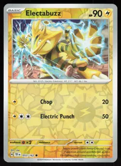 Electabuzz 053/162 Common Temporal Forces Pokemon Reverse Holo Near Mint - Image 1