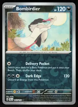 Bombirdier 147/193 Uncommon Paldea Evolved Pokemon Reverse Holo Near Mint - Image 1
