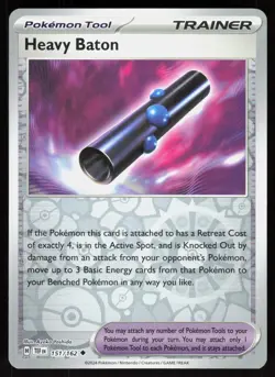 Heavy Baton 151/162 Uncommon Temporal Forces Pokemon Reverse Holo Near Mint - Image 1