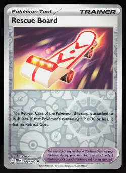 Rescue Board 159/162 Uncommon Temporal Forces Pokemon Reverse Holo Near Mint - Image 1