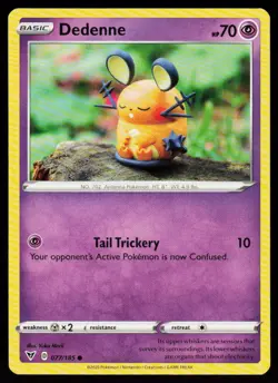 Dedenne 077/185 Common Vivid Voltage Pokemon Lightly Played - Image 1