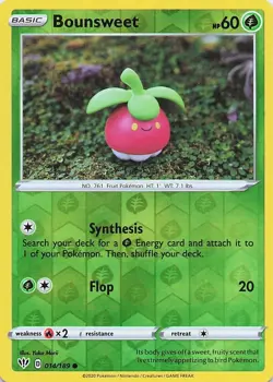 Bounsweet - (Artist Yuka Morii) 014/189 Reverse Holo Darkness Ablaze Pokemon NM - Image 1