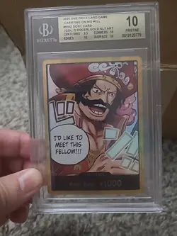 One Piece Gol.D.Roger Gold Foil DON!! OP13 BECKETT 10 Pristine - Image 1
