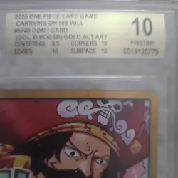 One Piece Gol.D.Roger Gold Foil DON!! OP13 BECKETT 10 Pristine - Image 2