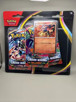 Pokemon TCG ME04 Chaos Rising 3 Pack Blister Charmeleon Sealed New FREE SHIP - Image 1