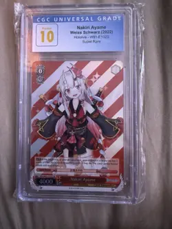 2022 Weiss Schwarz Hololive Nakiri Ayame HOL/W91-E102S SR English Foil Cgc 10 - Image 1
