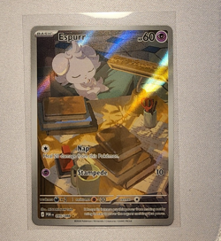 ESPURR 95/88 Pokemon Holographic Illustration Rare Perfect Order NM - Image 1