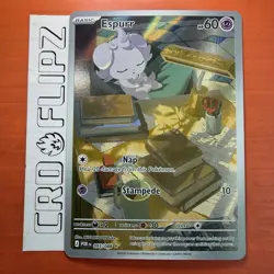 ESPURR 95/88 Pokemon Holographic Illustration Rare Perfect Order NM - Image 1