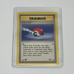 Poke Ball (1st Edition) - #64/64 - Jungle Set - 1999 Pokemon Trainer Card - LP - Image 1