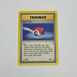 Poke Ball (1st Edition) - #64/64 - Jungle Set - 1999 Pokemon Trainer Card - LP - Image 2