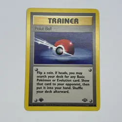 Poke Ball 64/64 Jungle 1st Edition Common Pokemon Card LP - Image 1