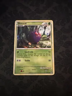 Venonat 81/102 HGSS: Triumphant Regular Common Pokemon Card TCG D1 - Image 1