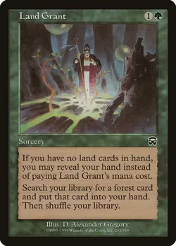 Land Grant NonFoil Mercadian Masques 255 NM MTG - Image 1