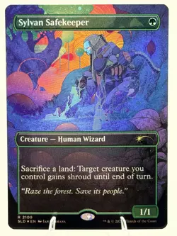 Sylvan Safekeeper BORDERLESS GALAXY FOIL 2109 Secret Lair 2025 MTG NM - Image 1