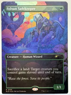 Sylvan Safekeeper BORDERLESS GALAXY FOIL 2109 Secret Lair 2025 MTG NM - Image 2