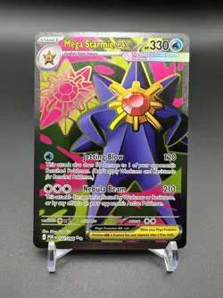 Pokemon Mega Starmie EX 102/088 EN Full Art Holo 330HP Perfect Order - Image 1
