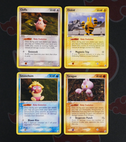 MP Pokemon CLEFFA+ELEKID+SMOOCHUM+TYROGUE Card EX UNSEEN FORCES 21-23-31-33/115 - Image 1
