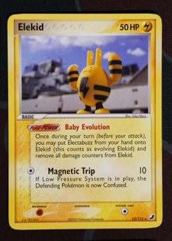 MP Pokemon CLEFFA+ELEKID+SMOOCHUM+TYROGUE Card EX UNSEEN FORCES 21-23-31-33/115 - Image 3
