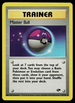 Pokemon Card Gym Challenge Master Ball 116/132 Uncommon - Image 1