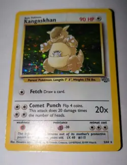 Pokemon TCG Kangaskhan Jungle Set 5/64 Holo Unlimited Holo Rare - Image 1