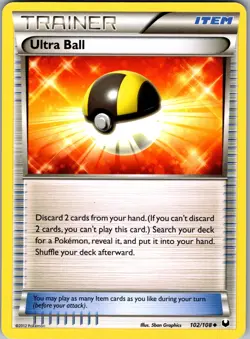 Ultra Ball 102/108 Uncommon Dark Explorers Pokemon Near Mint - Image 1