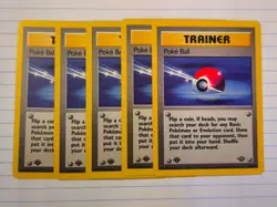 5x Pokemon TCG Poke Ball Jungle 64/64 1st edition - Image 1