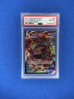 Pokemon TCG Umbreon VMAX 095/203 SWSH07: Evolving Skies Ultra Rare Holo PSA 10 - Image 1