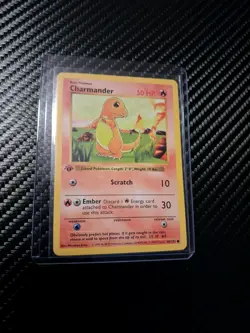 Pokemon TCG Charmander 1st Edition Base Set, Regular Rare, LP, 1999 - Image 1