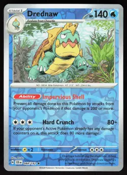 Drednaw 44/142 Rare Stellar Crown Pokemon Reverse Holo Near Mint - Image 1