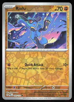 Riolu 050/131 Common Prismatic Evolutions Pokemon Reverse Holo Near Mint - Image 1
