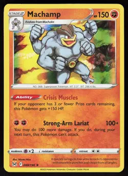 Machamp 088/196 Holo Rare Lost Origin Pokemon Holo Lightly Played - Image 1