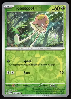 Toedscool 025/198 Common Scarlet & Violet Pokemon Reverse Holo Near Mint - Image 1
