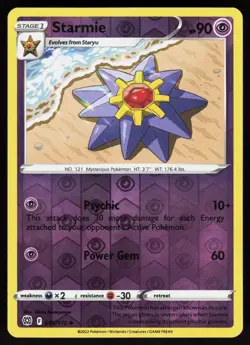 Starmie 055/172 Uncommon Brilliant Stars Pokemon Reverse Holo Lightly Played - Image 1