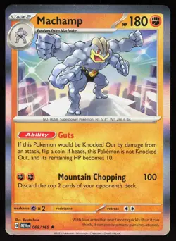 Machamp 068/165 Rare 151 Pokemon Holo Near Mint - Image 1