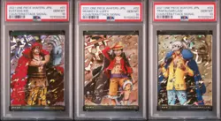 PSA10 No.9-01 02 03 GR Kid, Luffy, Law Worst Generation One Piece Wafer Card - Image 1